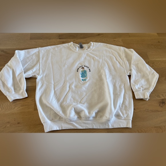 Harry Styles ‘Bring back manly men’ crewneck sweatshirt white size XL - Picture 1 of 7